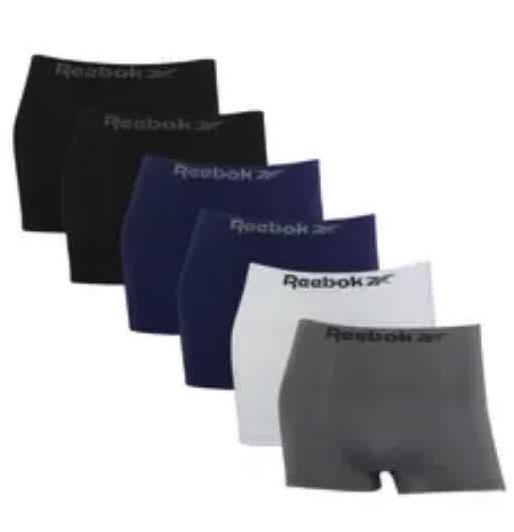 Kit 6 Cuecas Boxer Reebok Classic Microfibra