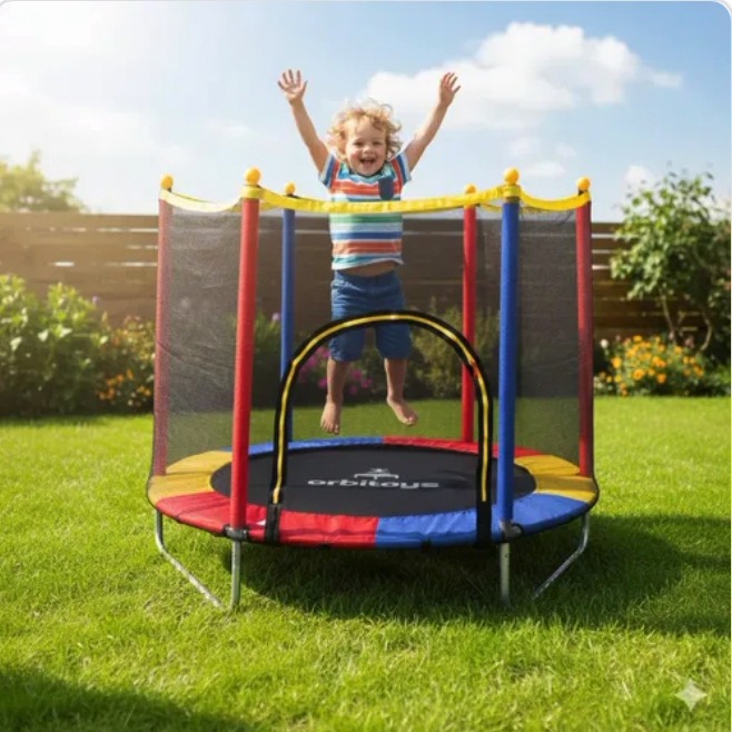 Cama Elástica Infantil Orbitoys Trampolim 1.40m Redonda