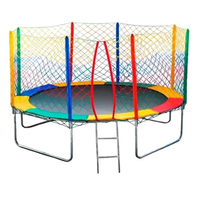 Trampolim Brinquedos 3.05m preto com proteção colorida