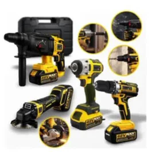 Kit Multi Ferramentas 4 em 1 48V Sem Fio com 2 Baterias